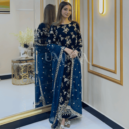 UA-43  Luxury Embroidered Handwork Velvet Collection UMNAA
