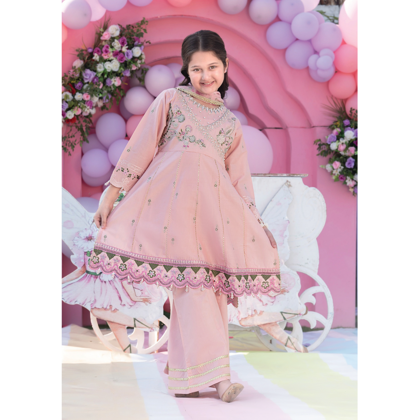 UAL-03 Kids 3 Pc Luxury Festive Cambric Cotton Eid Collection by Allys