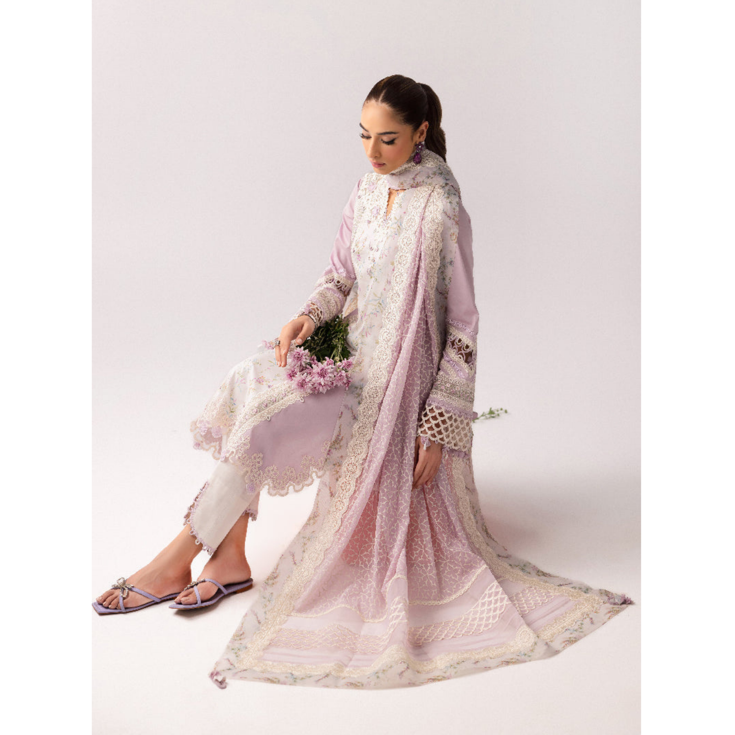 3 Pc Festive Embroidered Collection  | Ready to Wear | Qalamkar