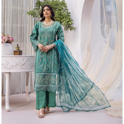 UTT-02 Embroidered Viscose 3 Pc Pakistani Dress | Eid Ready to wear | Traditional Thread