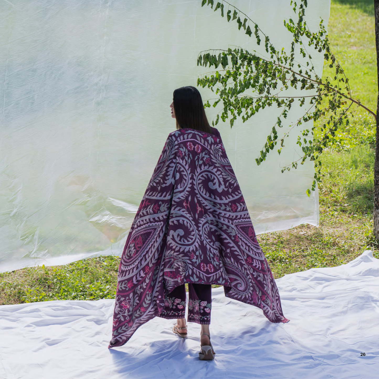 UCA-31 Embroidered Dhanak with Pashmina Shawl Winter Collection by Casuallite