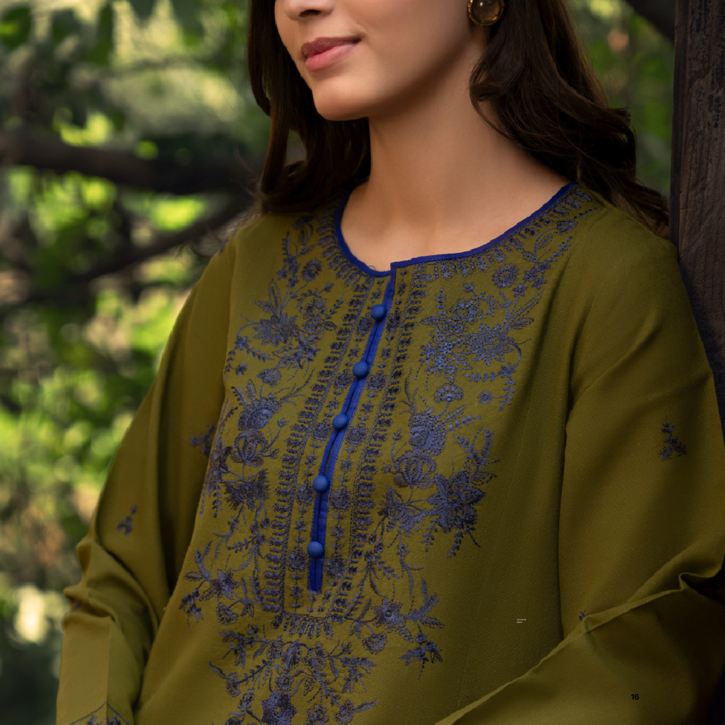 UCA-33 "Shadows" Embroidered Khaddar with Wool Shawl Winter Collection by Casuallite