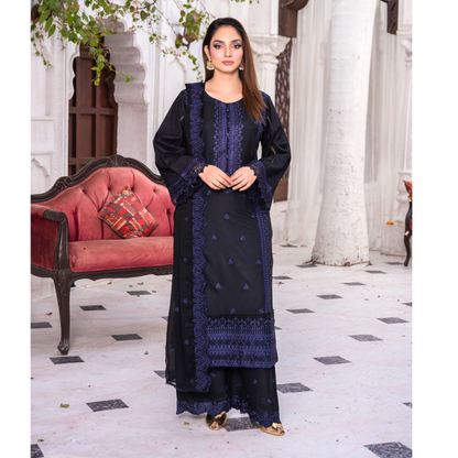 UMRZ-53 "Asim Jofa LUX " Embroidered Dhanak Collection By Rangz