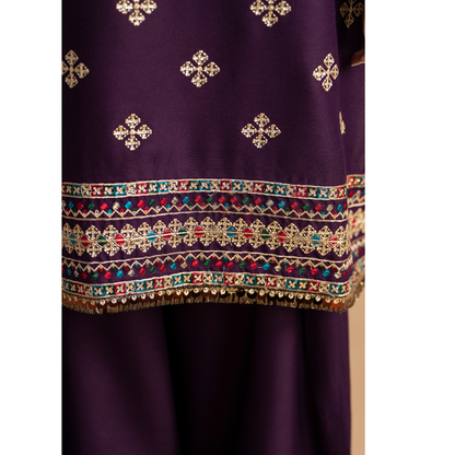 RA-25 Embroidered Dhanak Collection by Raniya.h