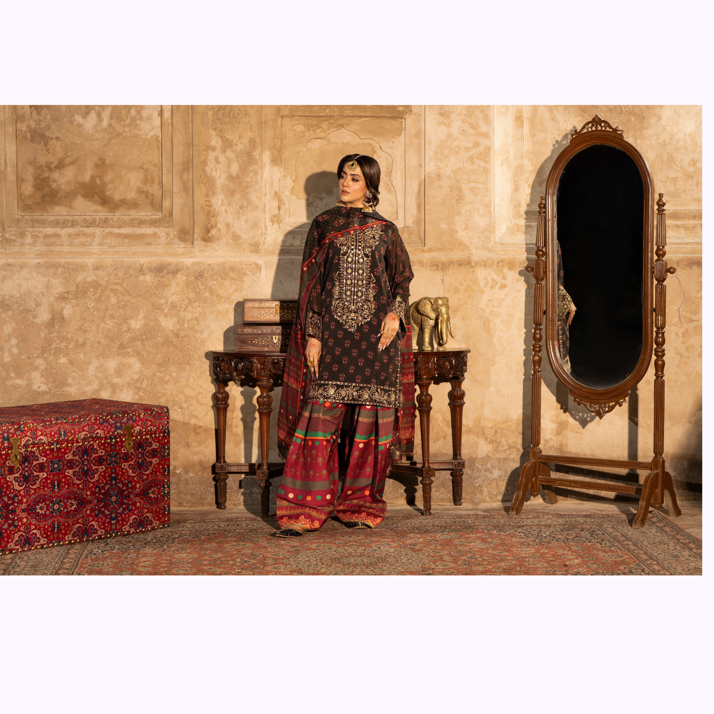 "AURA" Embroidered Georgette Collection by Karma Collection