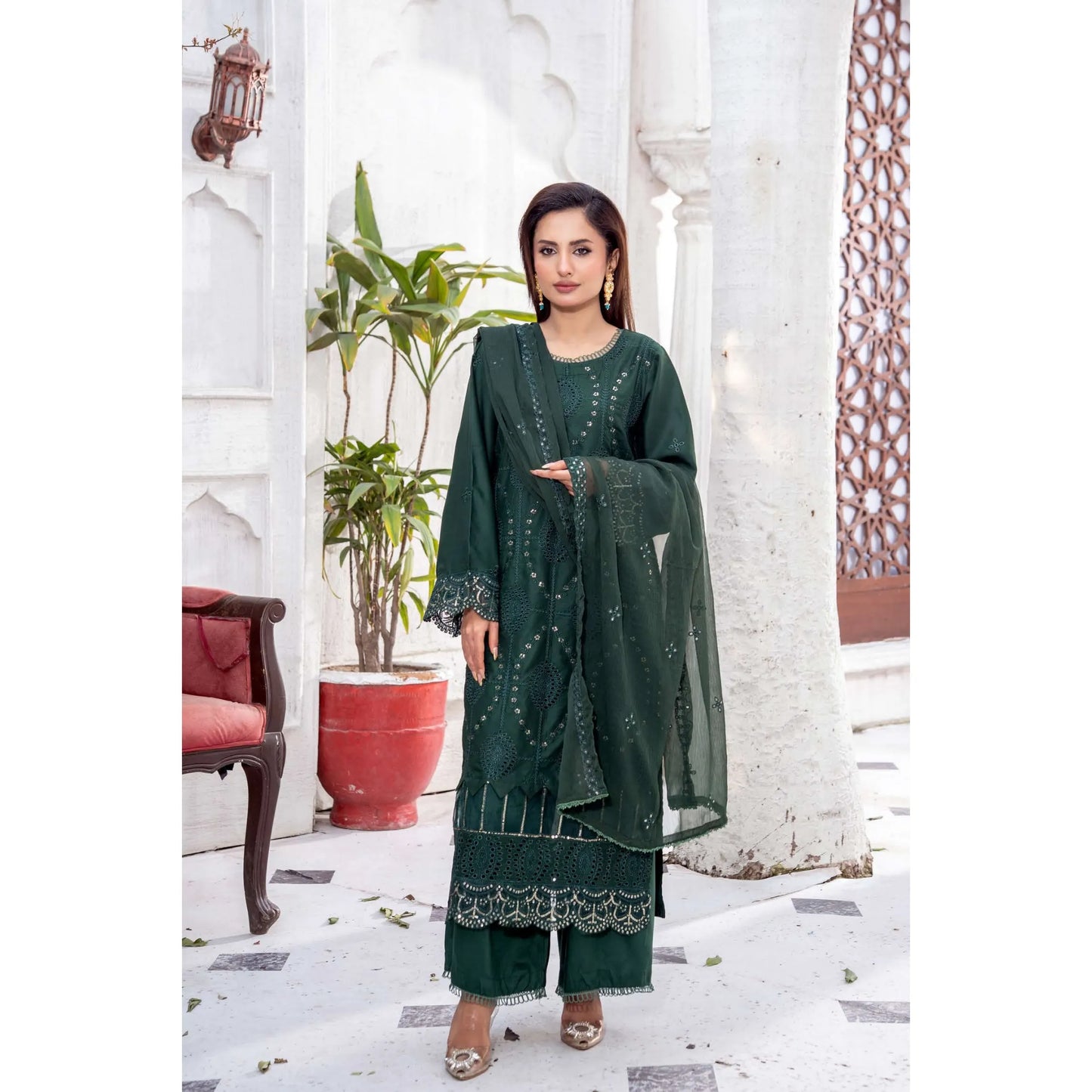 UMRZ-54 "Image Kari" Linen Festive Mother & Daughter Collection by Rangz