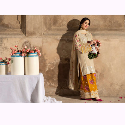 F-526 "Saj Dhaj" Embroidered Georgette Collection by Karma Collection