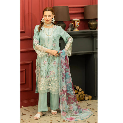 UMRZ-58 Embroidered Linen Collection 3 Pc By Rangz Asian clothes Ready to Wear
