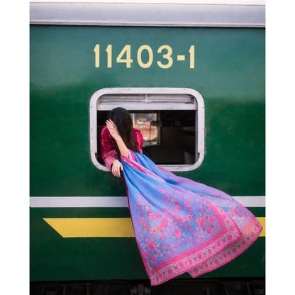 UCA-39 SafarNama Summer Embroidered Cotton Dress with Printed Silk Dupatta | Women’s Wear Pakistani Designer Outfit by Casuallite