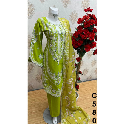 UA-193 Embroidered Cotton Collection 3 Piece | Ready to Wear | Asian clothes