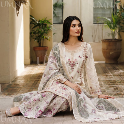 UA-211 Embroidered Viscose with Cotton Silk Sharara collection by Ready to Wear Pakistani Asian clothes