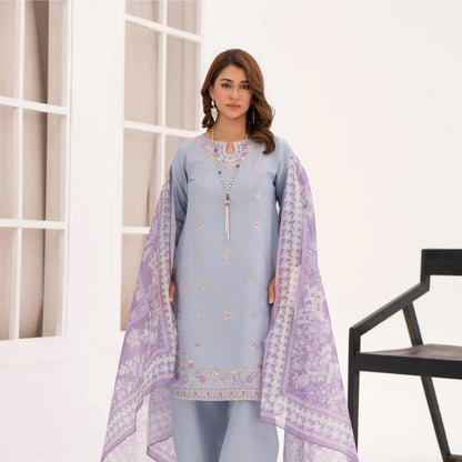 UA-216 Embroidered Cambric Cotton Collection by Umnaa | Ready to Wear Pakistani Asian clothes