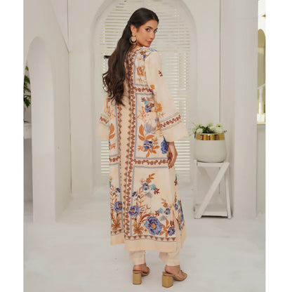 UMS-64 Pakistani Printed Lawn Kaftan Style 2 Piece Suit – Casual Summer Collection by Simrans