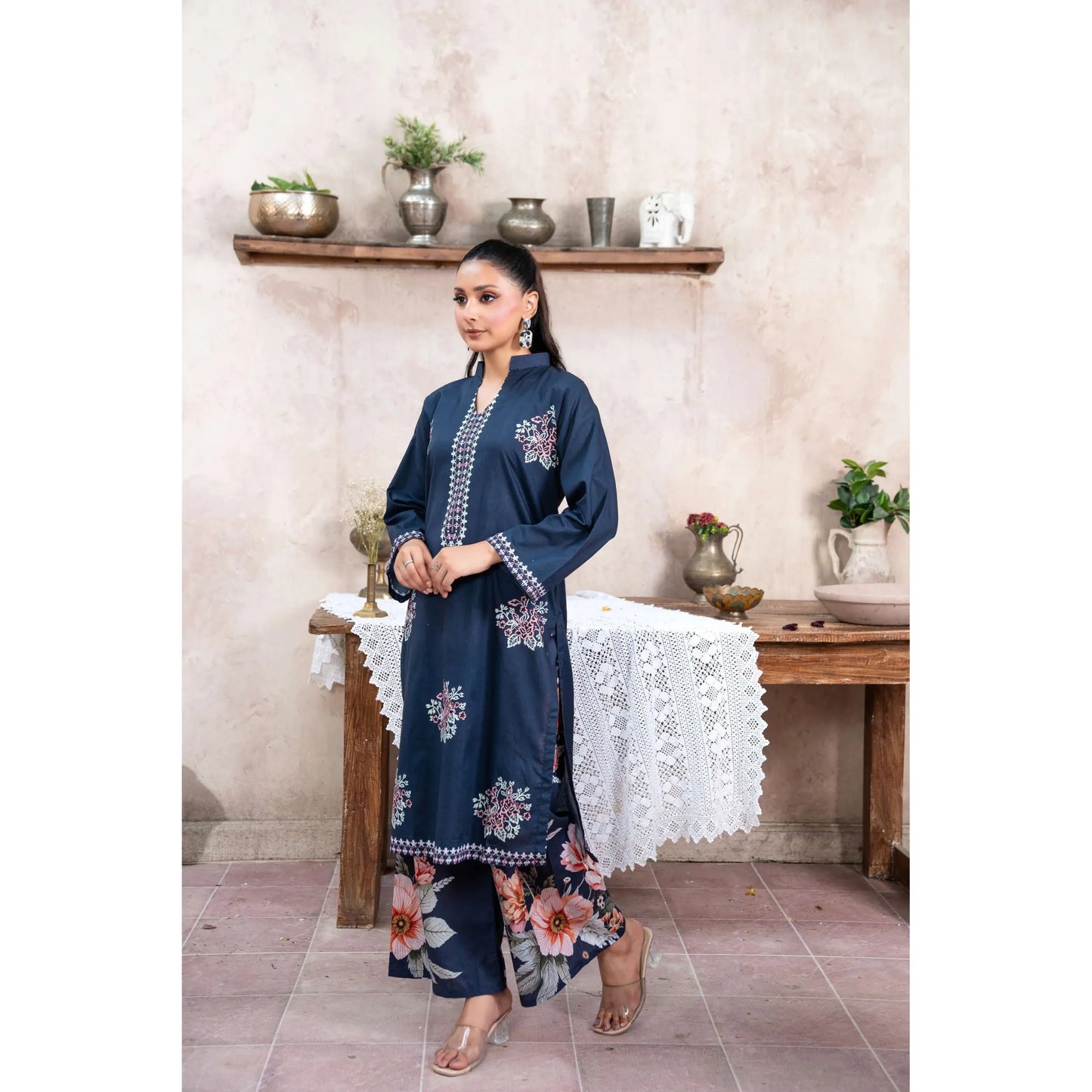 UMRZ-64 "Reat" by Rangz Embroidered Lawn Co Ord set collection| Ready to Wear Pakistani Asian clothes