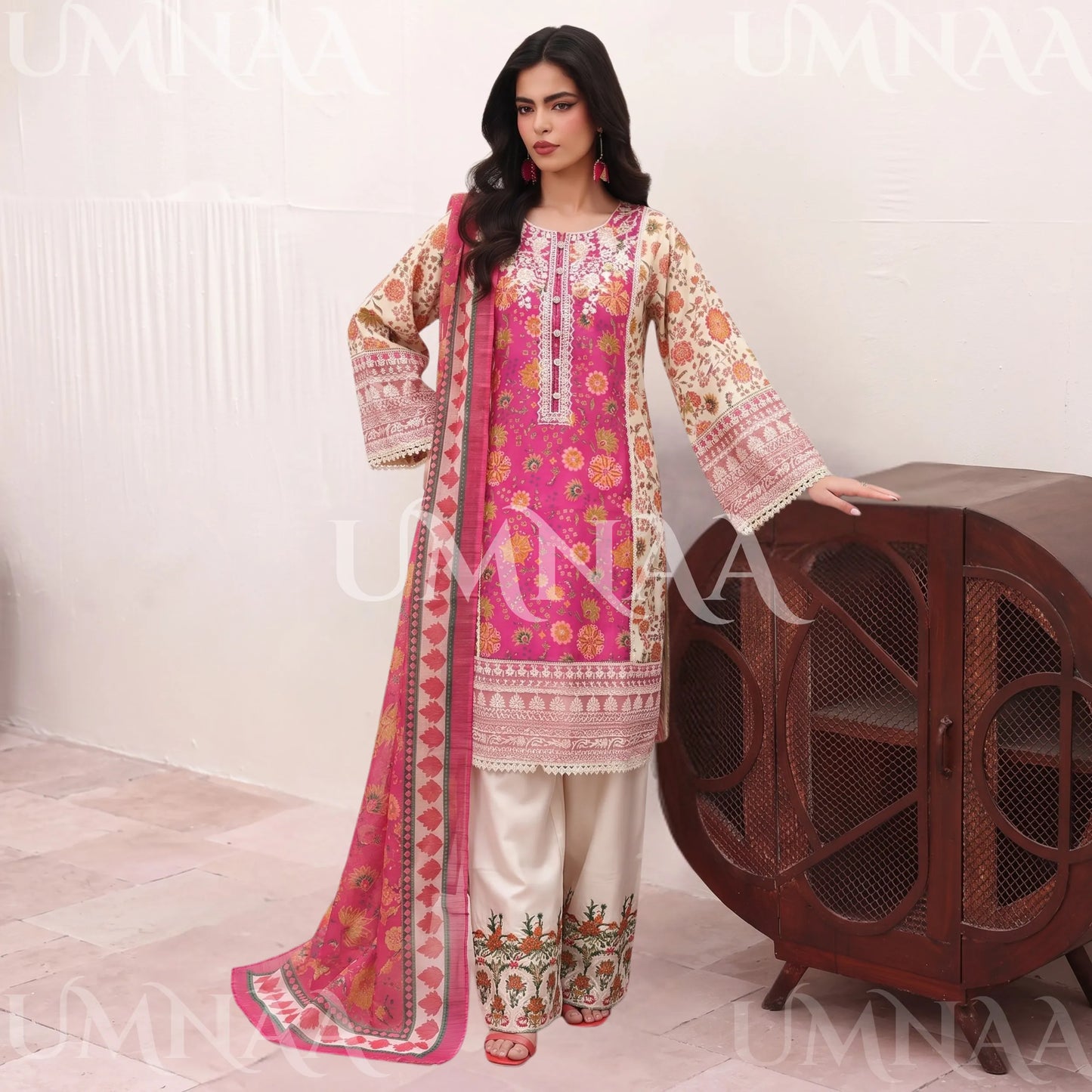UA-334 Embroidered Viscose 3 Pc Collection Ready to Wear Pakistani Asian clothes by Umnaa