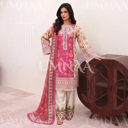 UA-334 Embroidered Viscose 3 Pc Collection Ready to Wear Pakistani Asian clothes by Umnaa