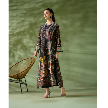 UAL-05 Printed Silk Kaftan Style Co-Ord Set Loose fit Casual Wear | Ethnic wear | ALLY'S