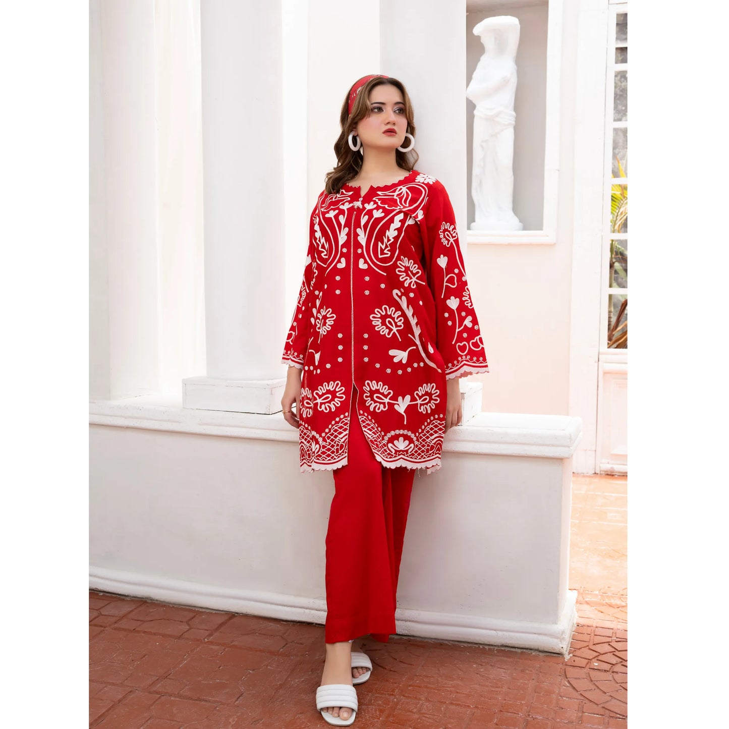 UA-243 Embroidered Lawn Summer Lawn Co-Ords Set by Umnaa