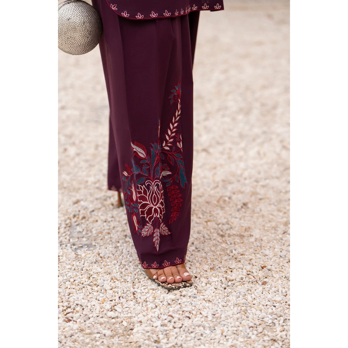 UA-257 Embroidered Cambric Cotton Co-Ord Set | Ready to Wear | Asian Clothes
