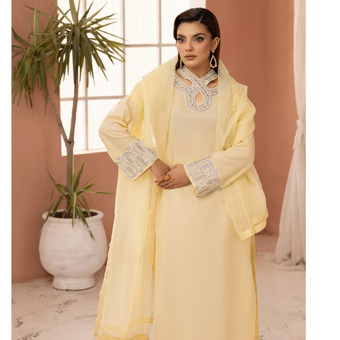 UMS-68 Florence Embroidered Visocse 3 pc Collection | Simrans