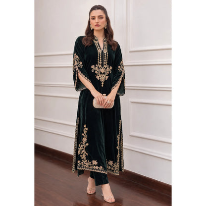 UA-316 Luxury Velvet Kaftan Style Co-Ord Set | Umnna