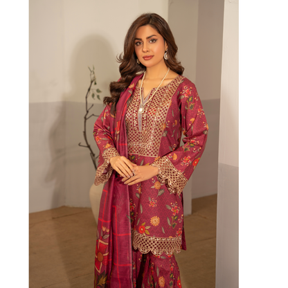 RA-14 3 Pc Embroidered printed Lawn Collection | Raniya.h |