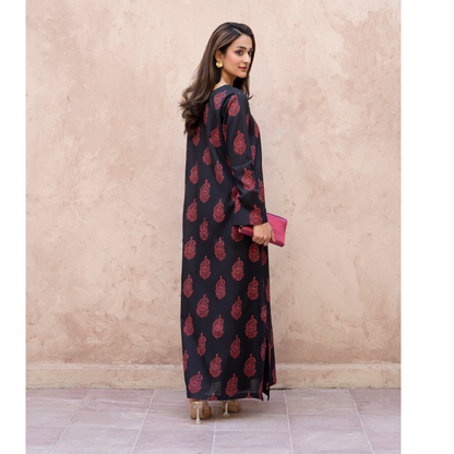 RA-33 Embroidered Lawn Long Kaftan Style 2 Piece Casual Summer Collection by Raniya.h