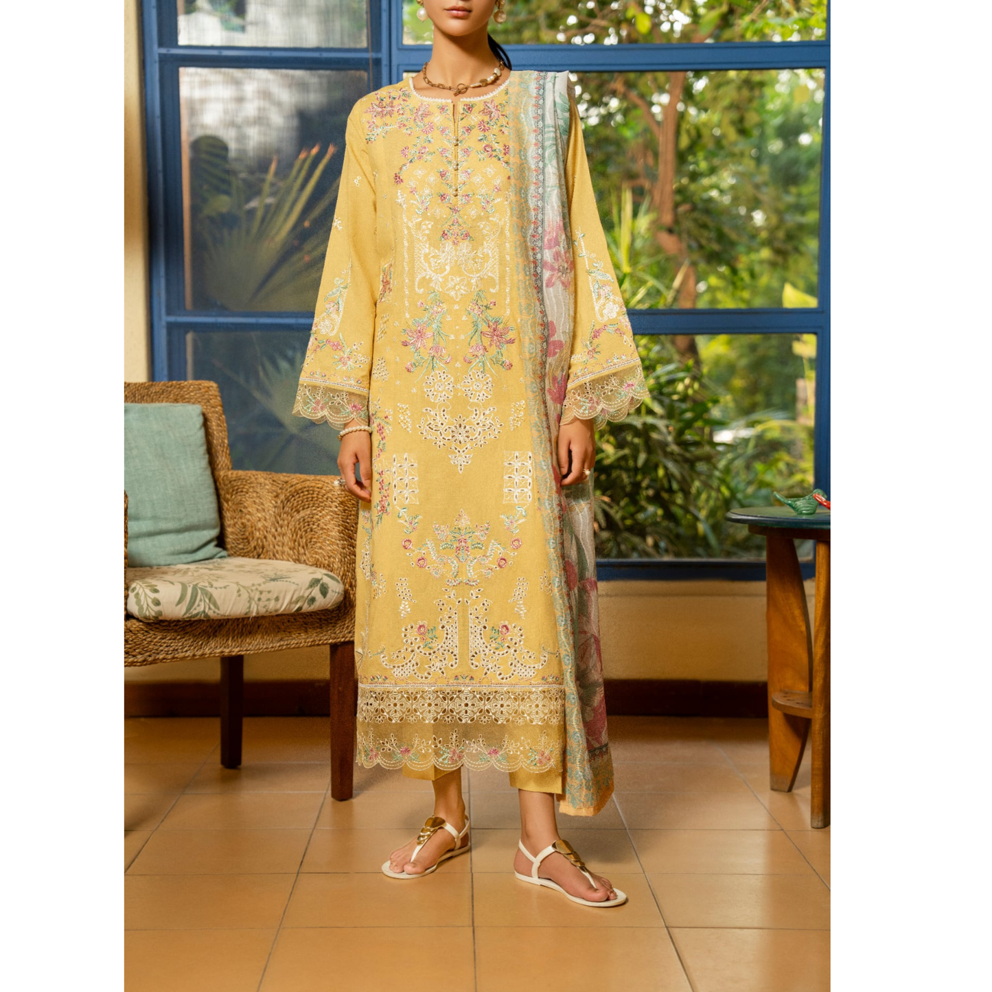 UCA-29 "Misha" Embroidered Linen Ready to Wear Winter Collection by Casuallite