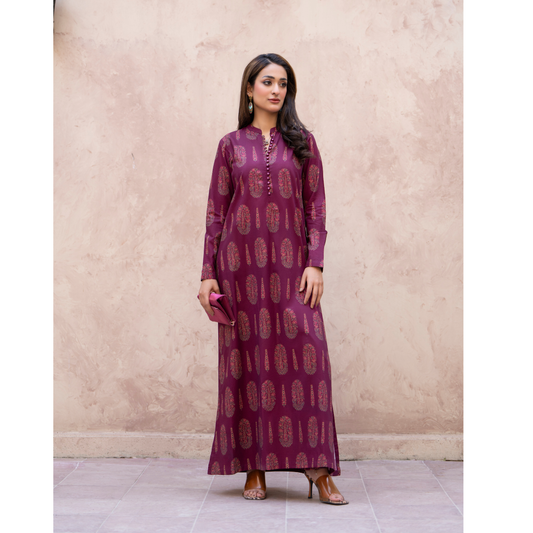 RA-33 Printed Lawn Long Kaftan Style 2 Piece Casual Summer Collection by Raniya.h