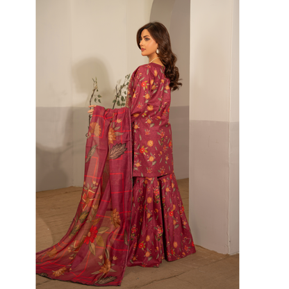 RA-14 3 Pc Embroidered printed Lawn Collection | Raniya.h |