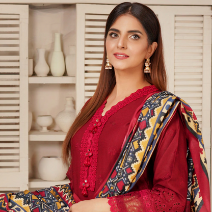 3 Pc Dhanak Collection | Ready to Wear | MUNIRA | UMMUN07