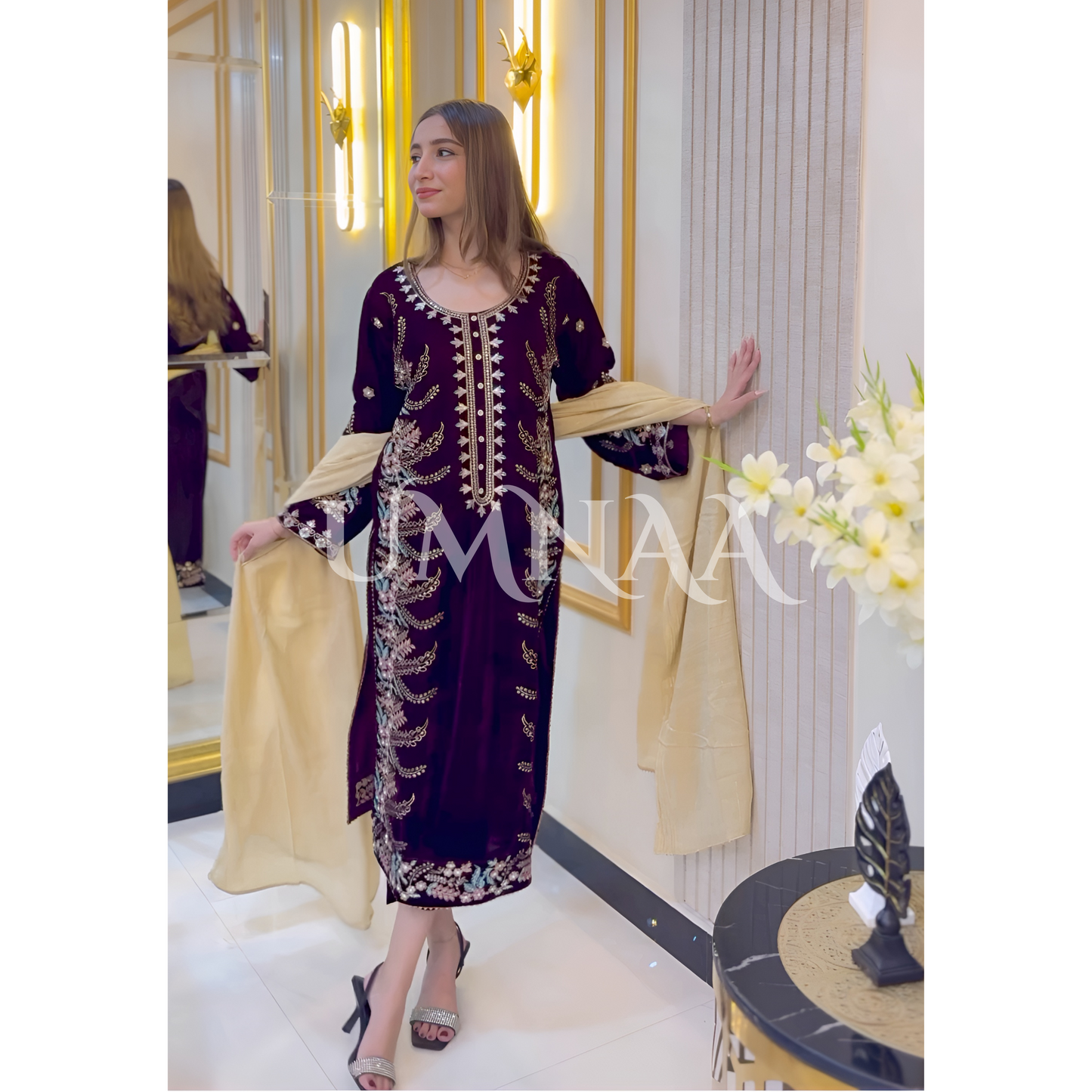 Luxury Embroidered Handwork Velvet Collection