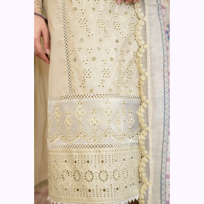 UKC-27 Embroidered Cambric Cotton Ready to Wear 3 Pc - Karma Collection