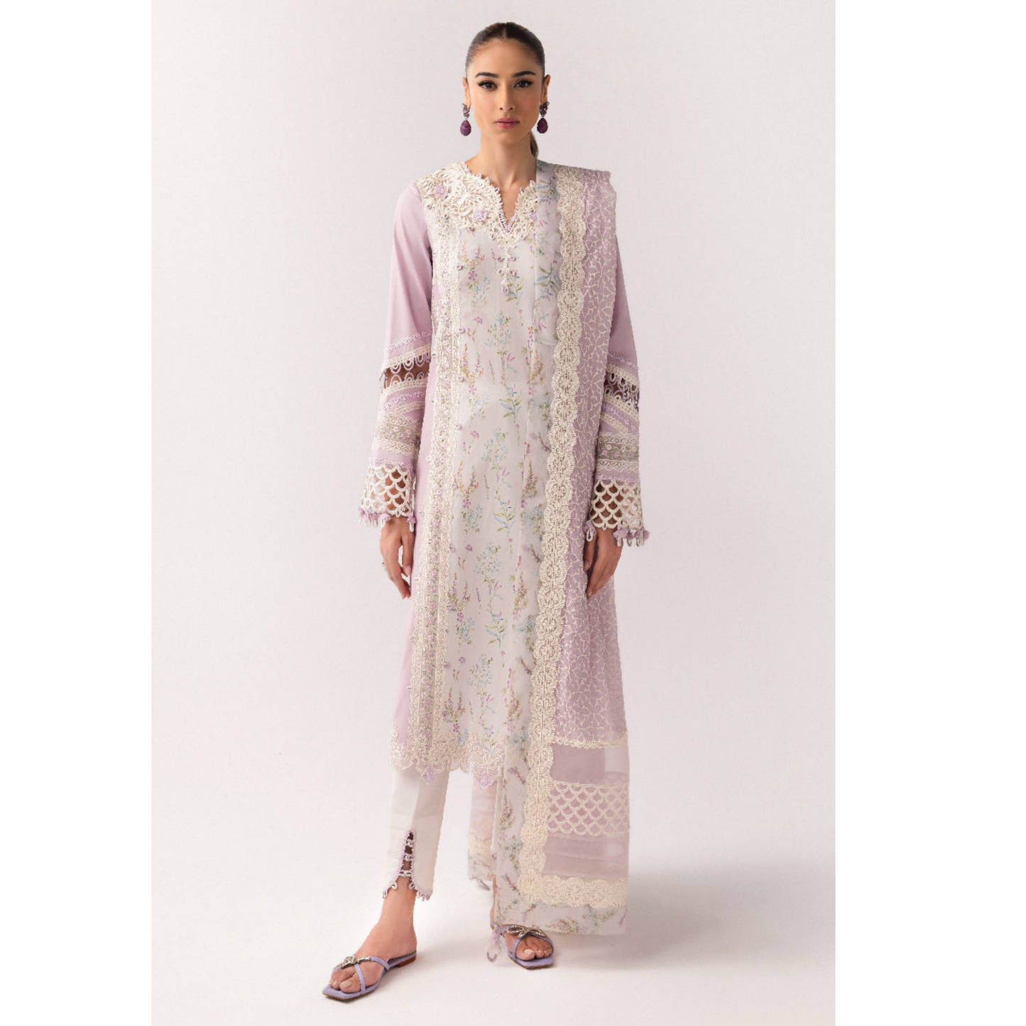 3 Pc Festive Embroidered Collection  | Ready to Wear | Qalamkar