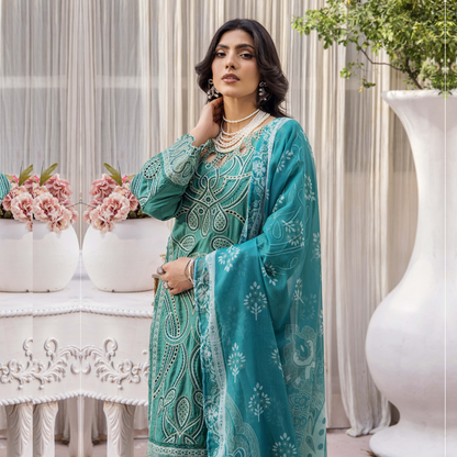 UTT-02 Embroidered Viscose 3 Pc Pakistani Dress | Eid Ready to wear | Traditional Thread