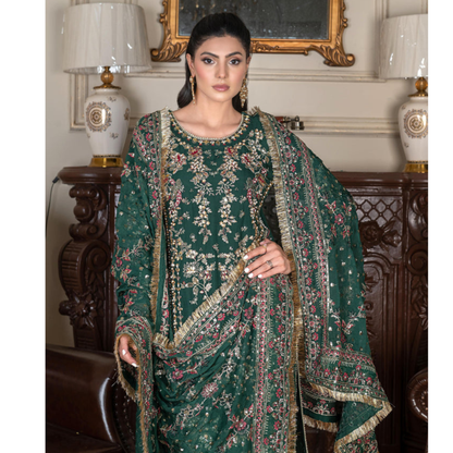 UA-115 Luxury Embroidered Festive Chiffon Collection | Ready to Wear | Umnaa