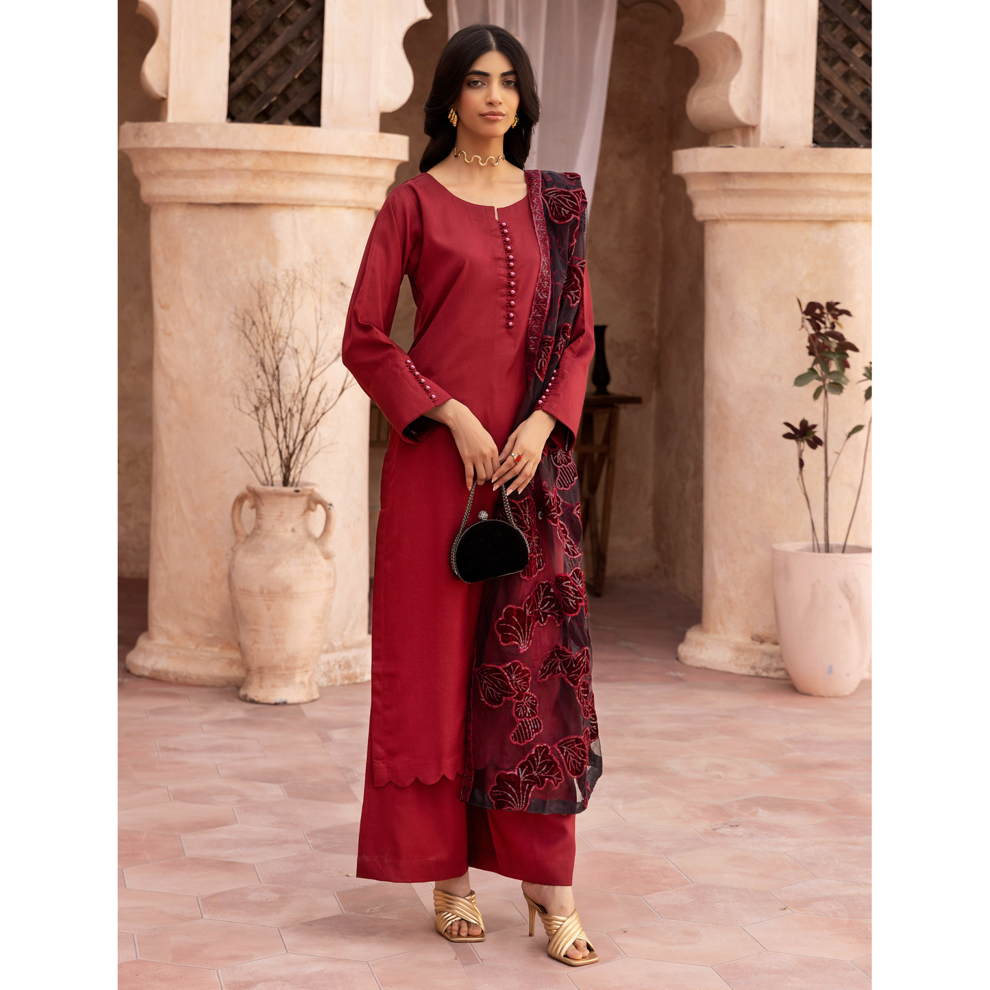 UMS-45 NURA LUX by Simrans Laserkari Dhanak Winter Collection | Ready to Wear | Asian Clothes