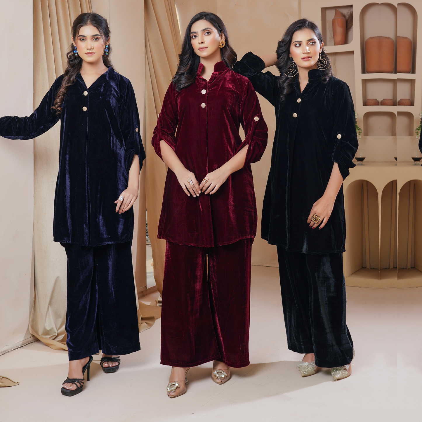UMS-46 Velvet Co-Ords set by Simrans | Ready to Wear | Asian Clothes
