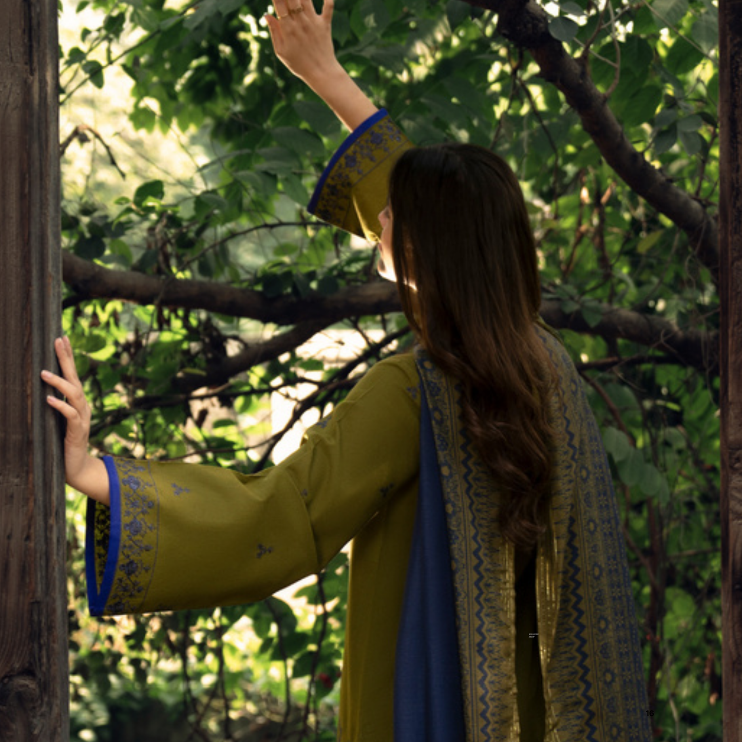 UCA-33 "Shadows" Embroidered Khaddar with Wool Shawl Winter Collection by Casuallite