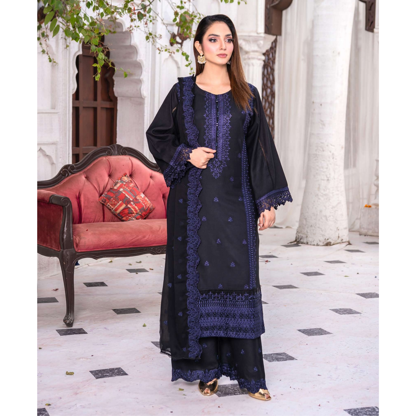 UMRZ-53 "Asim Jofa LUX " Embroidered Dhanak Collection By Rangz