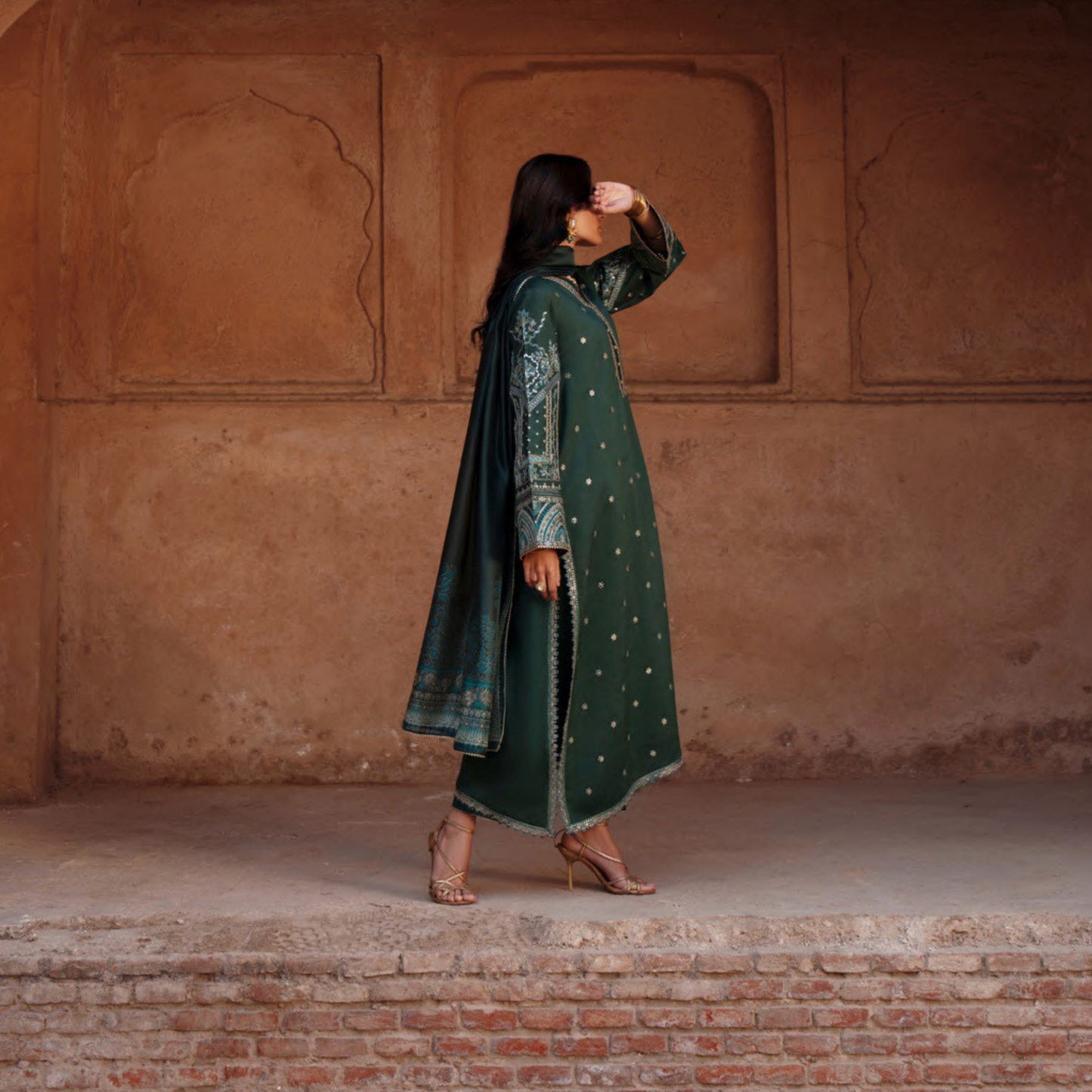 UCA-34 "ISHQIA" Festive Drop Embroidered Viscose Collection by Casuallite