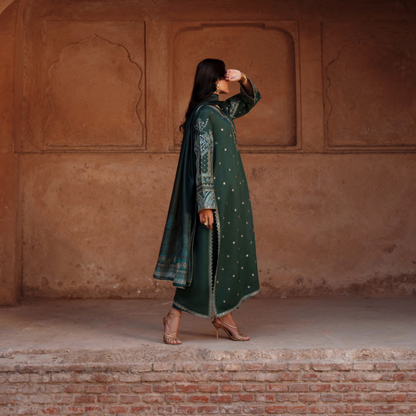 UCA-34 "ISHQIA" Festive Drop Embroidered Viscose Collection by Casuallite