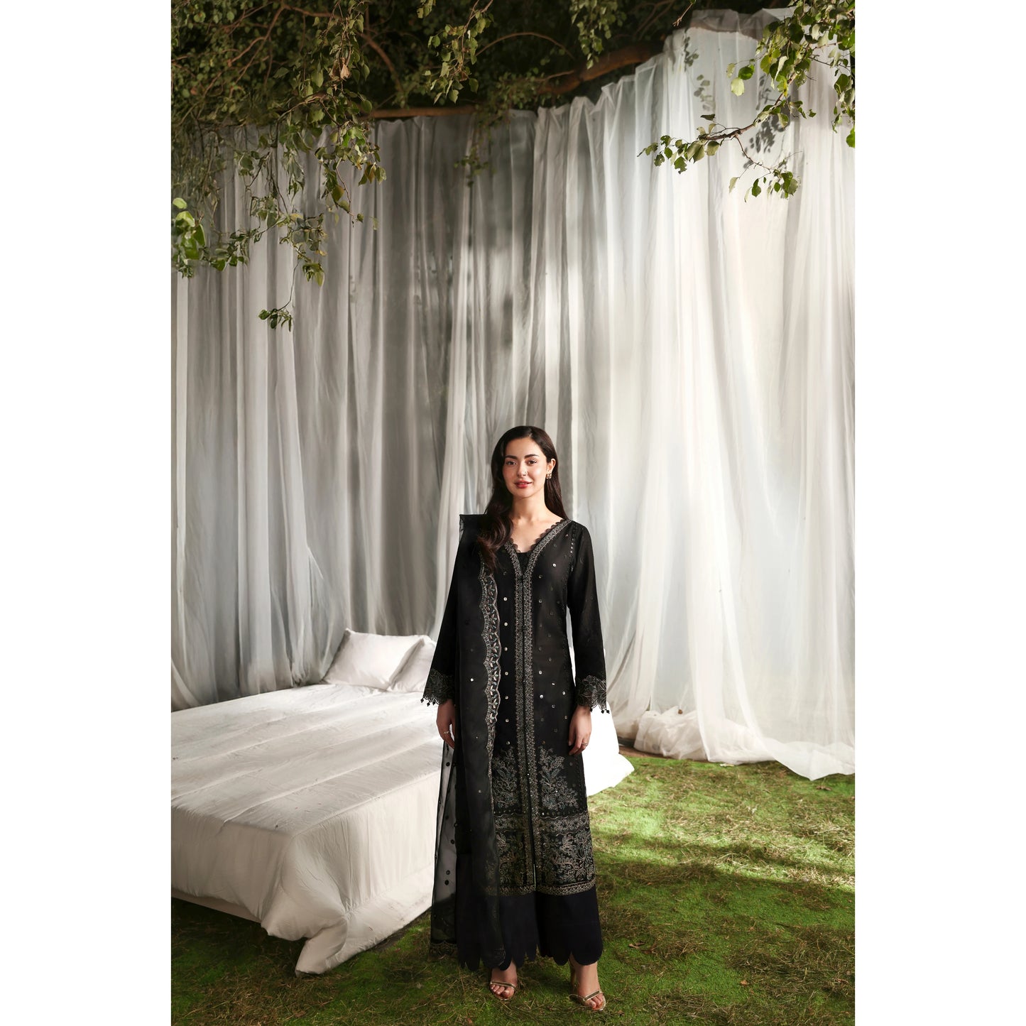 UMS-55 Janan Mother Daughter Chikenkari Jacquard Eid Edit by Simrans | Ready to Wear Asian Pakistani clothes