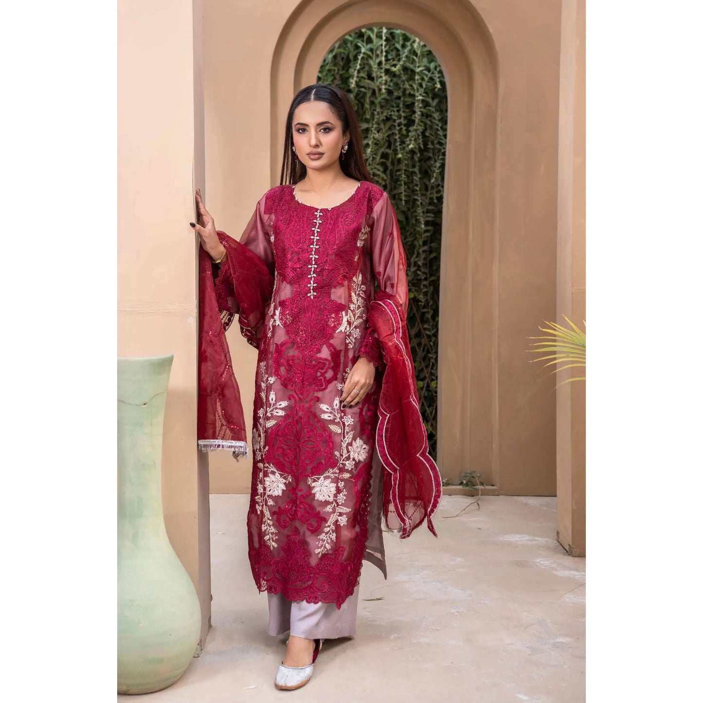 UMRZ-56 Maria.b Oraganza by Rangz Embroidered Festive Organza Collection