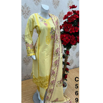 UA-185 Embroidered Cotton 3-Piece Collection | Ready to Wear Asian clothes