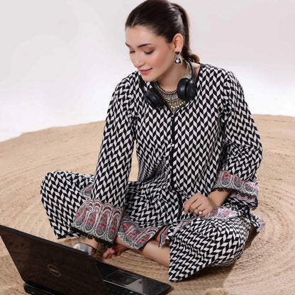 USN-18 Daily Pret Vol'8 Printed Lawn Co-Ords Set by Saphron