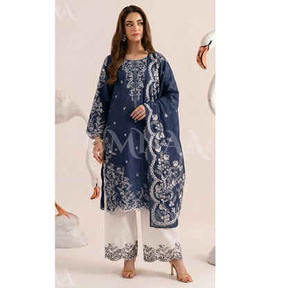 UA-190 Embroidered Cotton Collection 3 Piece | Ready to Wear | Asian clothes