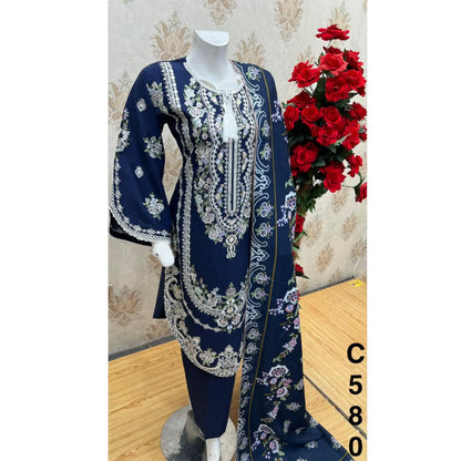 UA-193 Embroidered Cotton Collection 3 Piece | Ready to Wear | Asian clothes