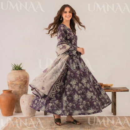 UA-197 Printed Poly Lawn frock 3 Pc Collection Ready to Wear Pakistani Asian clothes