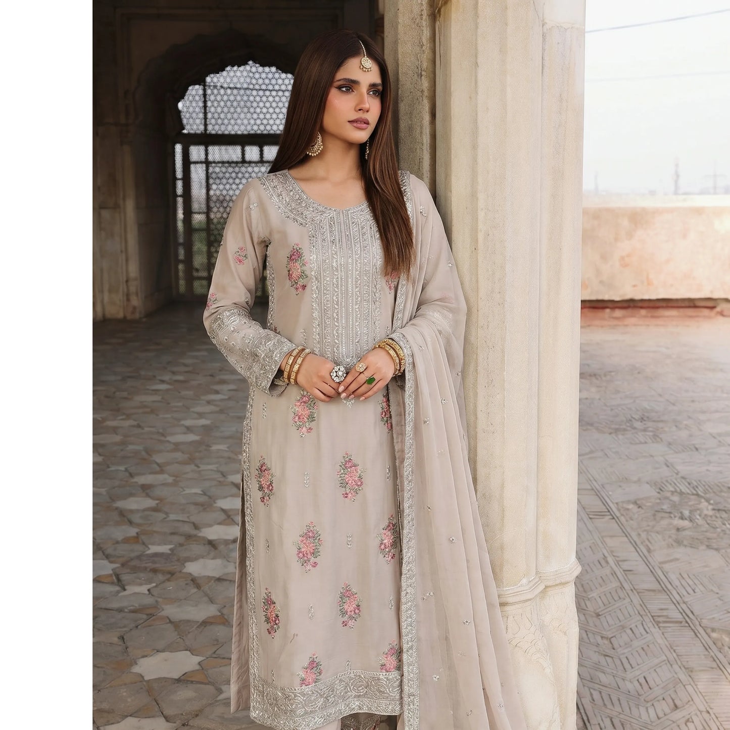 UA-201 Embroidered Cotton Festive Collection By Umnaa | Ready to Wear Pakistani Asian clothes